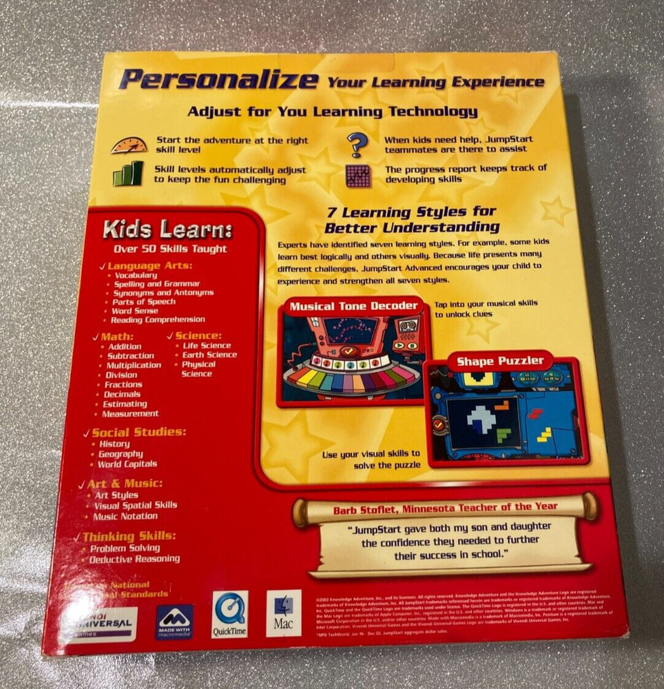 NEW! Jump Start Advanced 4th Grade Windows & Macintosh CD-ROM/Sealed box