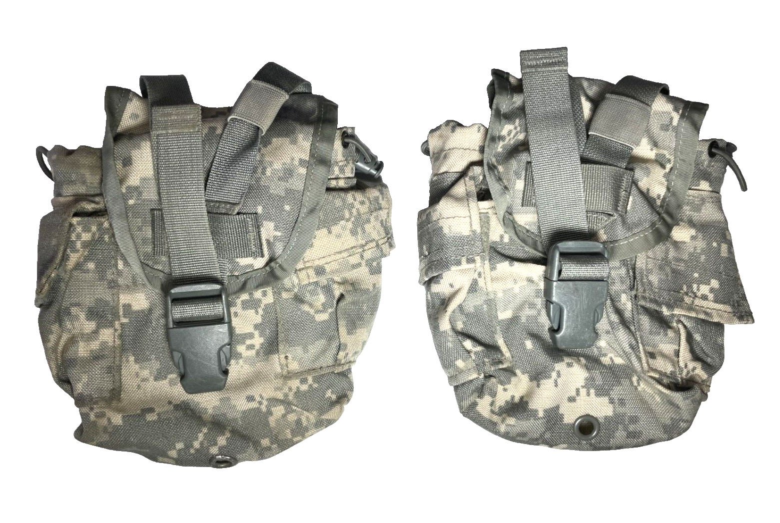 MOLLE II 1 QT Canteen Cover / 1 Quart General Purpose Pouch ACU | 2 Pack VGC