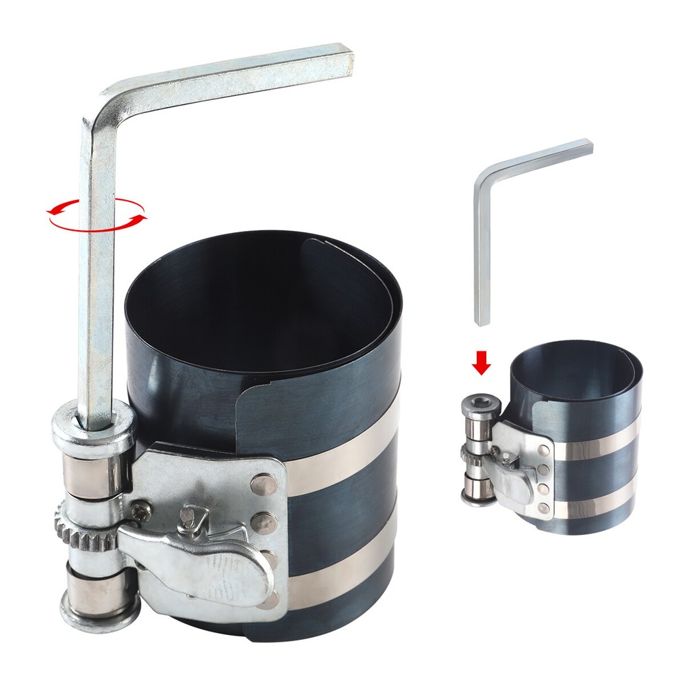 Piston Ring Compressor Installer Plier Remover Expander Tool Kit 2 1/8" to 7" US