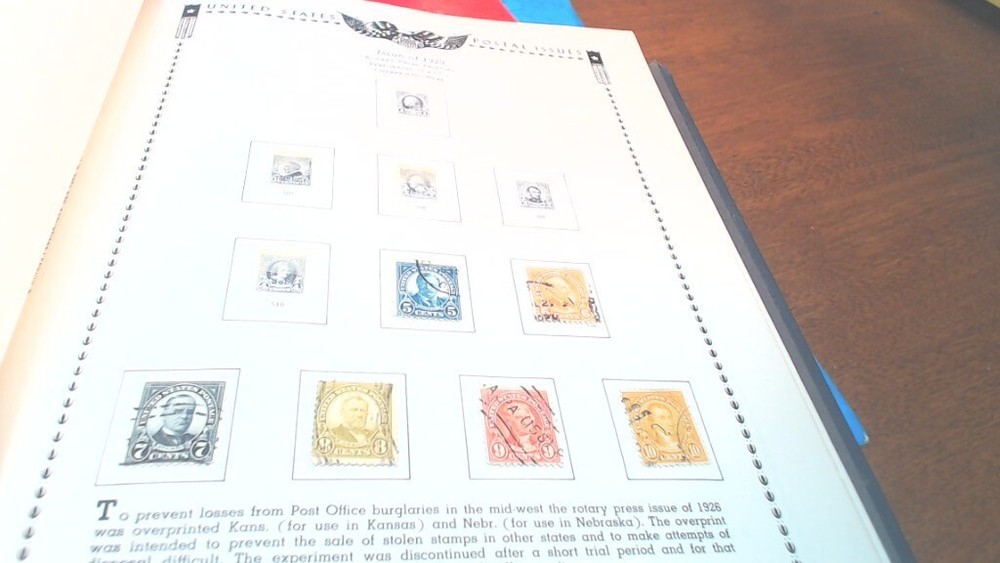 Vintage-The All American Stamp Album- 1847-1957 With 490 Stamps