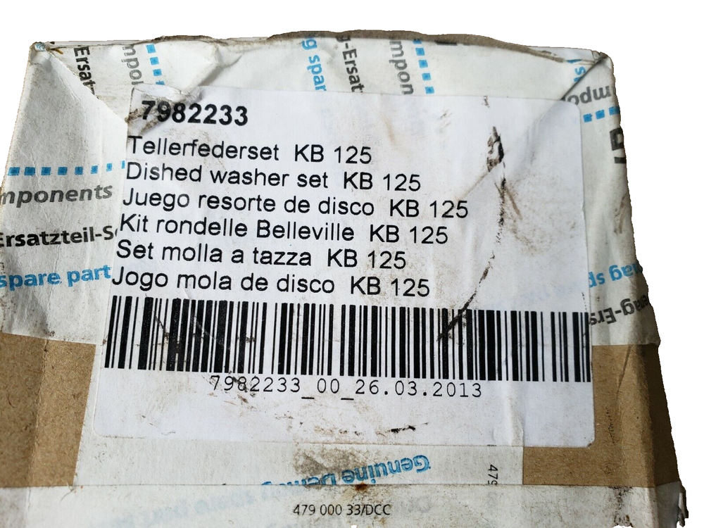 (QTY:5) DEMAG 7982233 ADJUSTING DISC SPRING SET KB 125