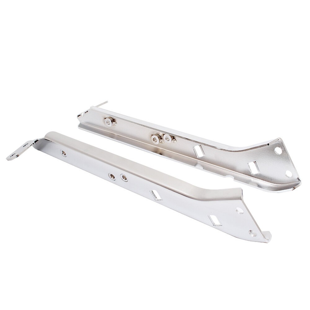 Chrome Left & Right Saddlebag Rail Support Brackets For Harley Touring 1985-2008