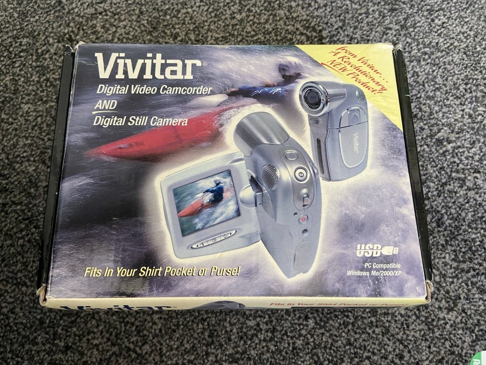 VIVITAR DVR-510 MPEG 4 Digital Video Camera With Case And Box Fully Working