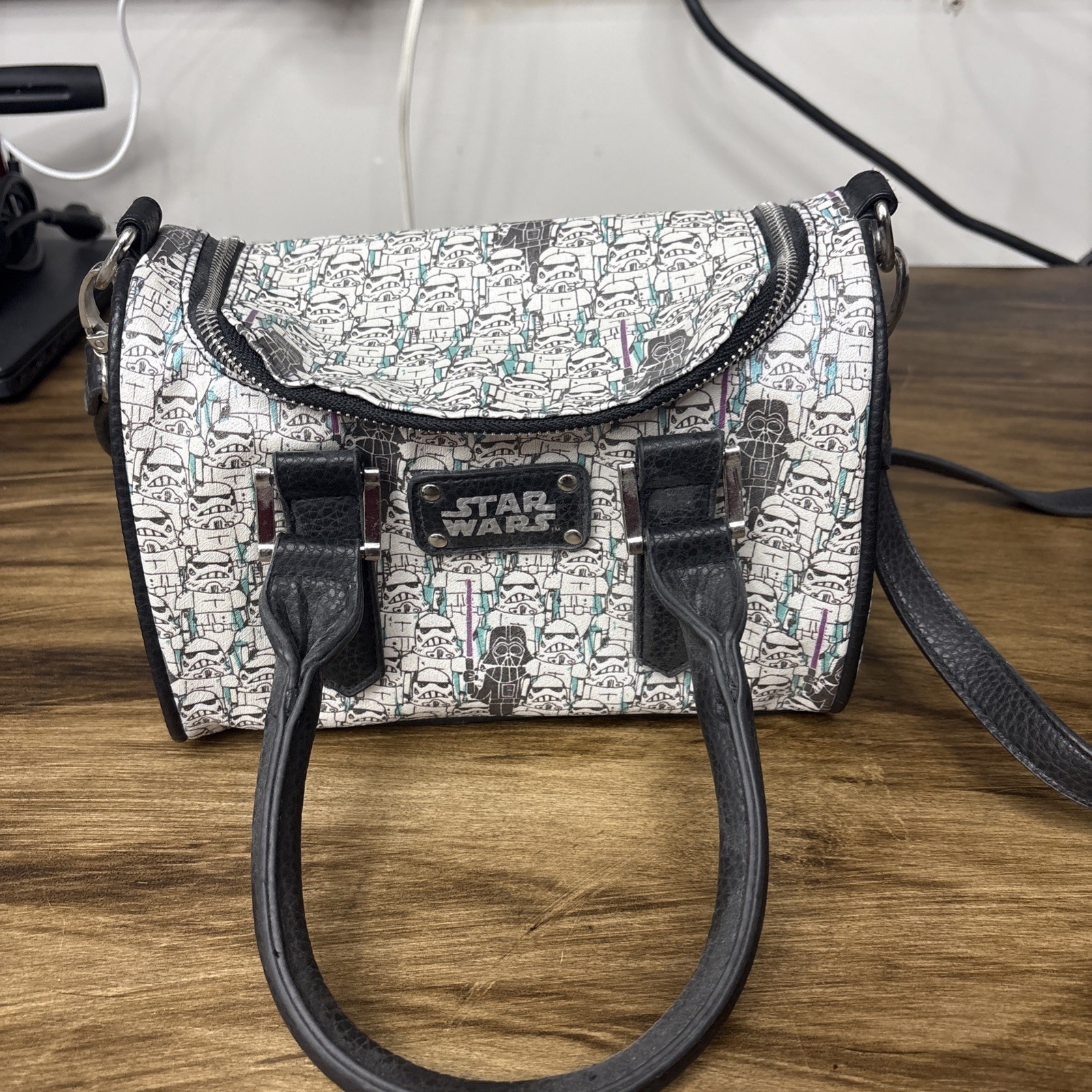 Star Wars Stormtroopers Darth Vader Print Handbag Bioworld Lucas Films Retired