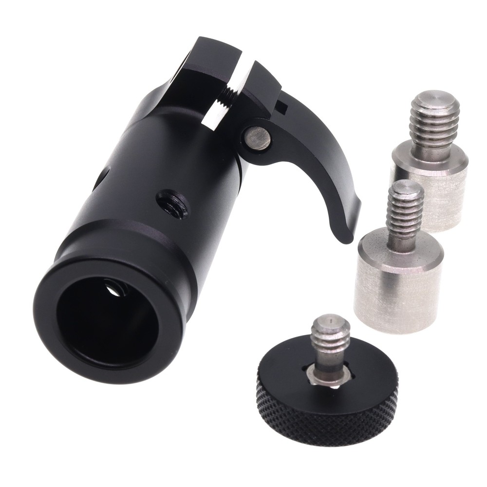 Microphone Boompole Quick Release System with 1/4"&3/8" Screw Head