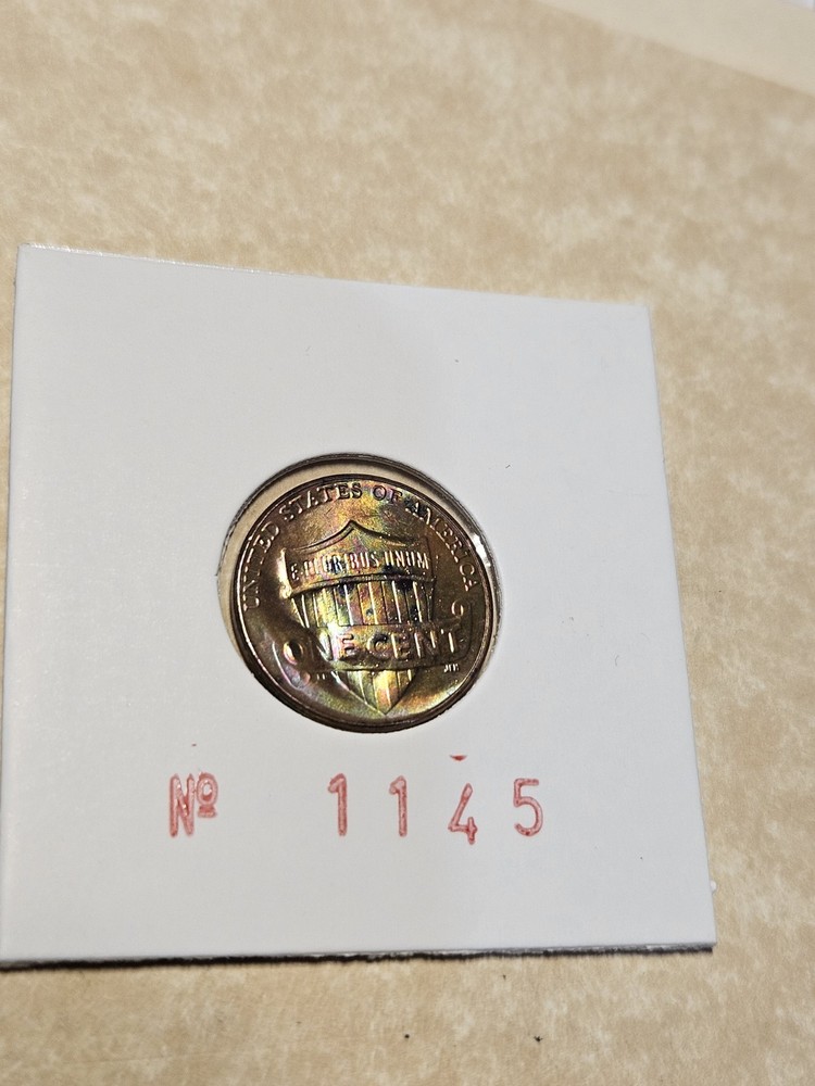 2023 D Lincoln Shield cent- Rainbow Toned- see pics
