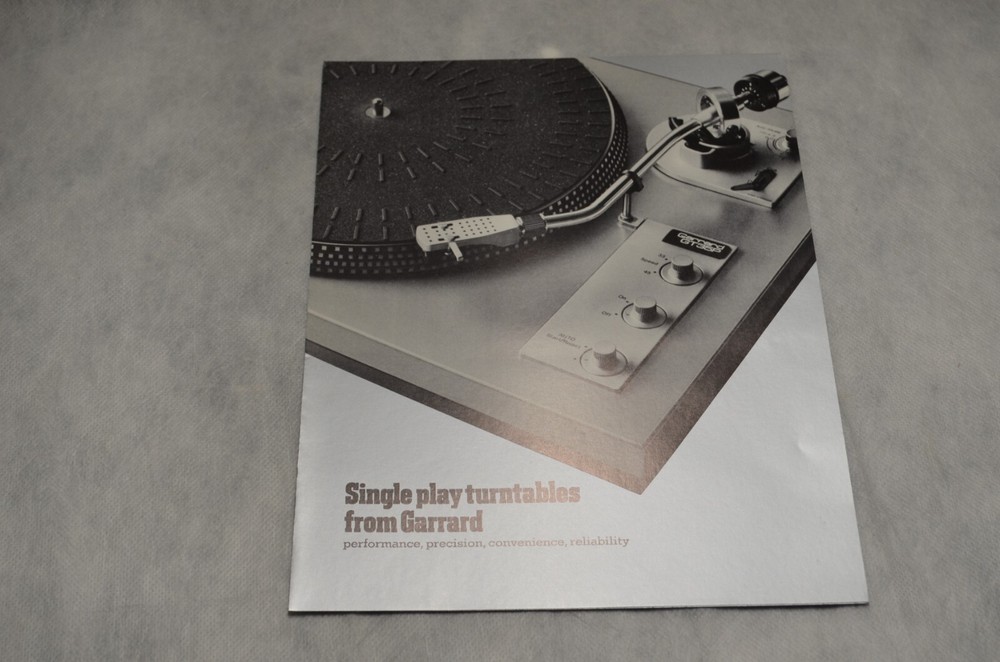 10 Data Sheets/Foldouts- Garrard &1 Foldout- Ferrograph. England. 1970s. Mint-