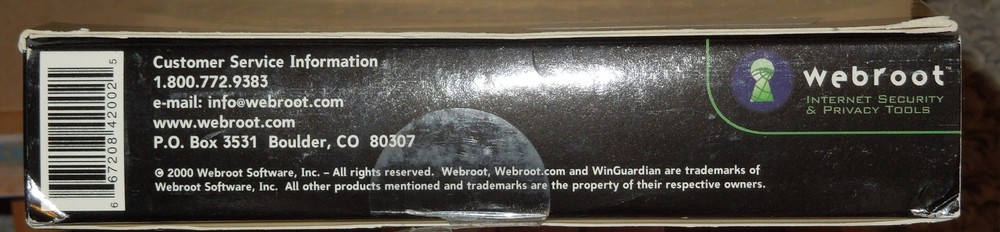 Webroot Software WinGuardian Version 3.0 (2000, CD-ROM)