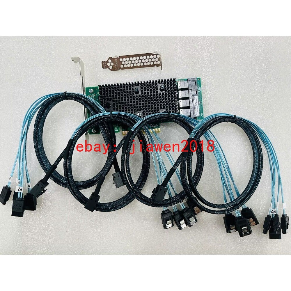 Lenovo 430-16i 9400-16i 12Gb/s NVMe Tri-Mode HBA PCIe +4*SFF-8643 SATA Cable US