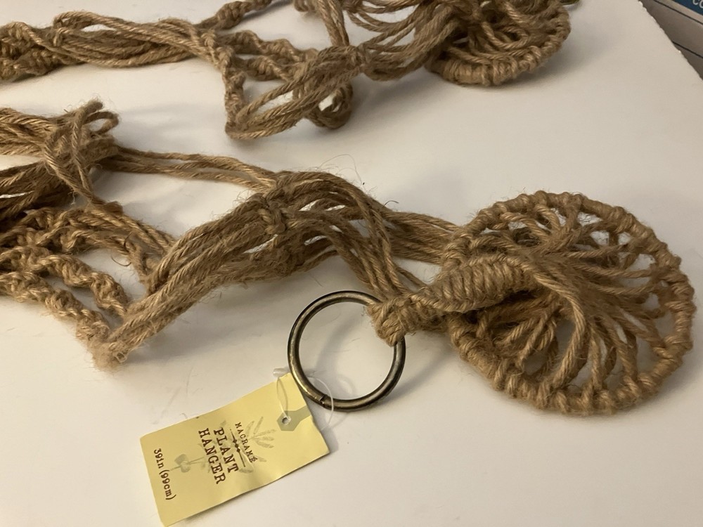 Two Macrame Plant Hangers