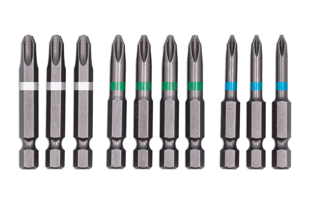 Laser Tools JIS Non-Slip Bit Set - 10pc 9137
