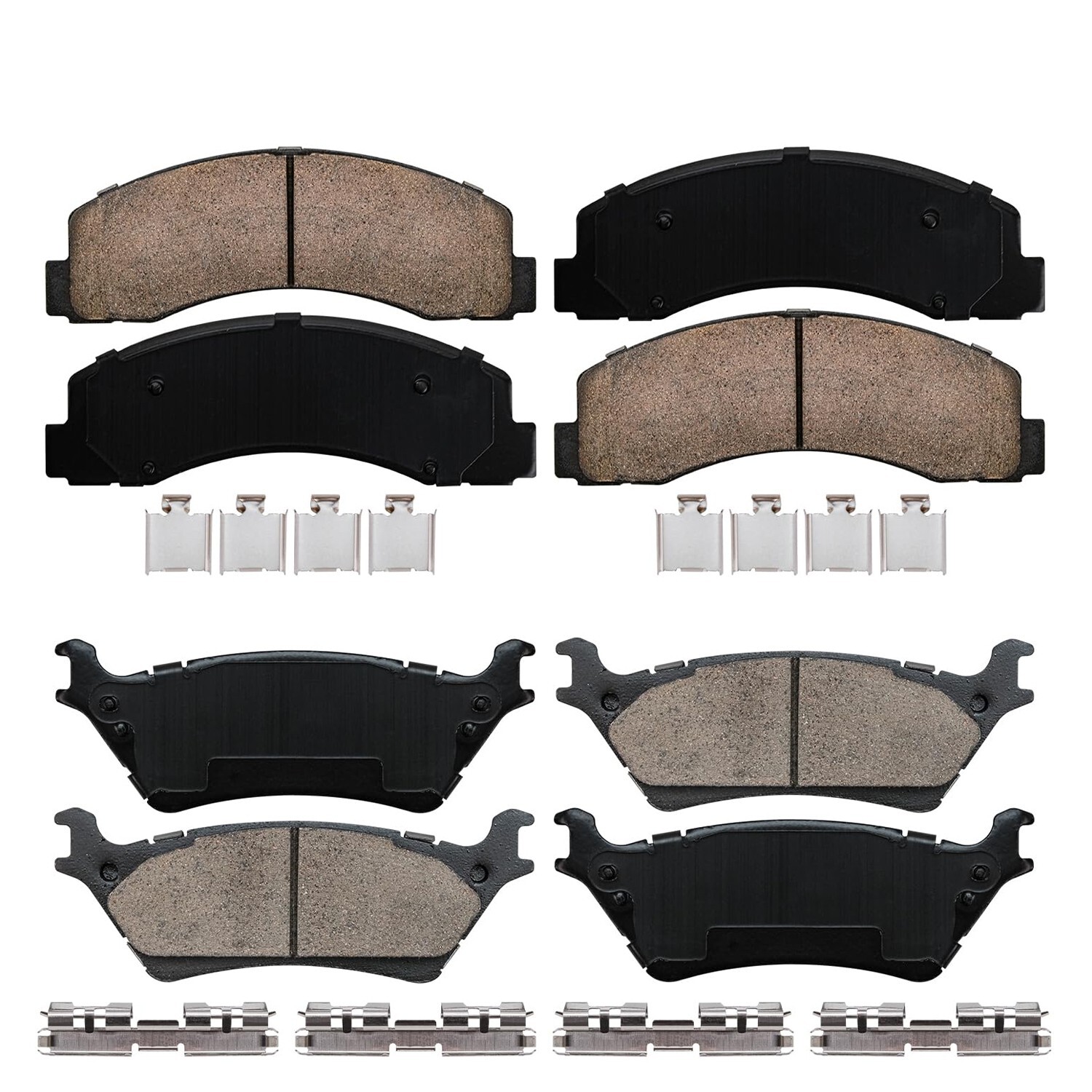 Front and Rear Left and Right Ceramic Brake Pads Kit for 2012 - 2020 Ford F-150