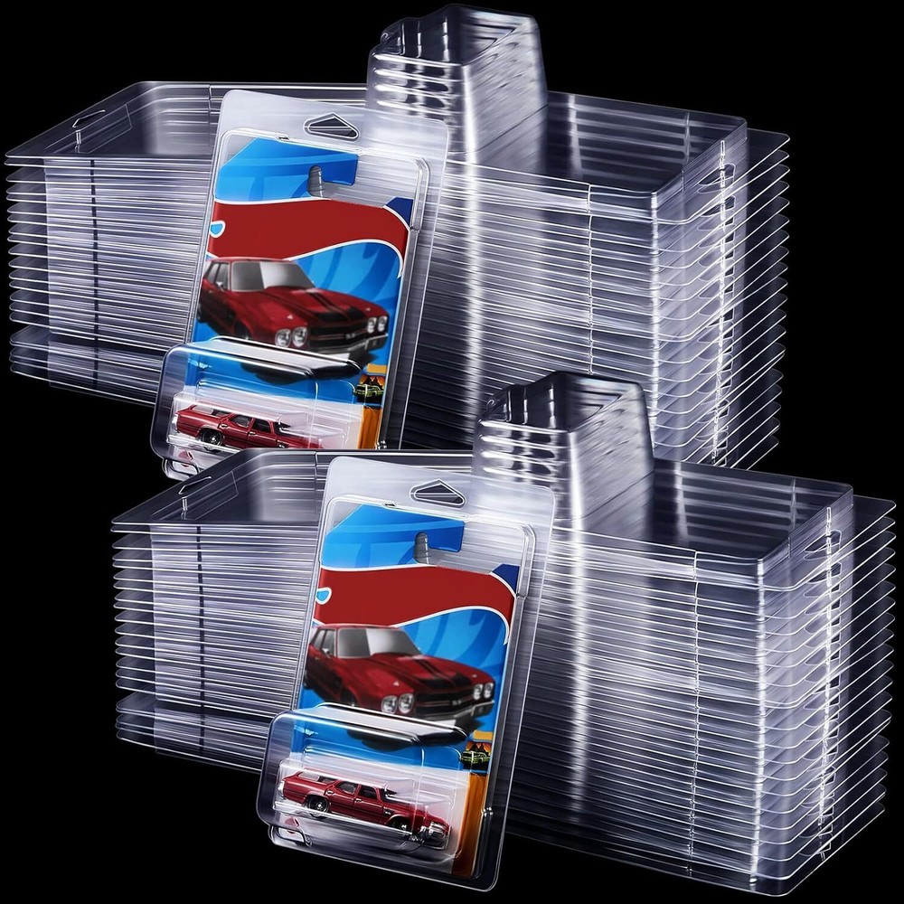 60Pack Clear Protector Case Plastic Display For Hot Wheels & Matchbox Basic Cars
