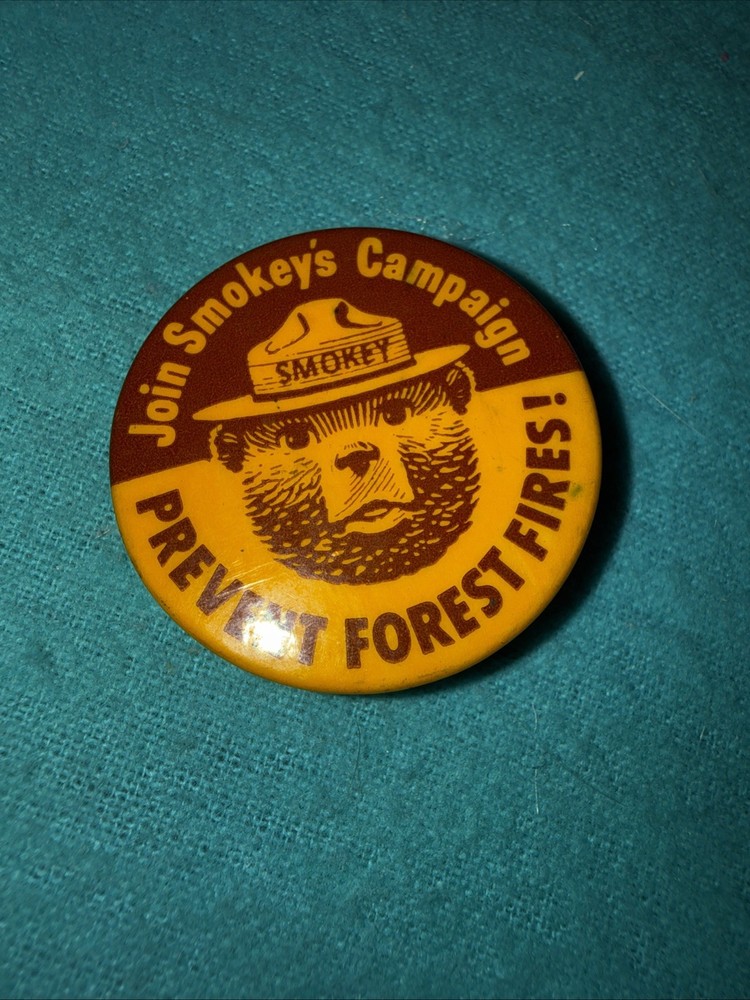 Vintage Join Smokey's Campaign pinback button