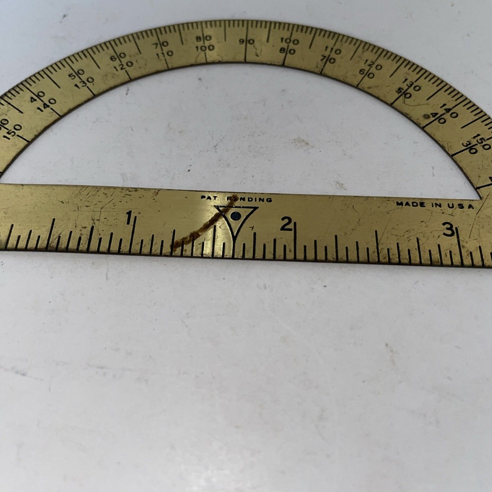 Vintage Brass Drafting Mechanical Protractor