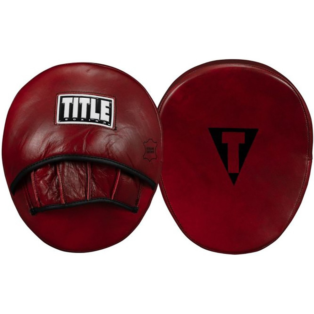 Title Boxing Blood Red Leather Punch Mitts