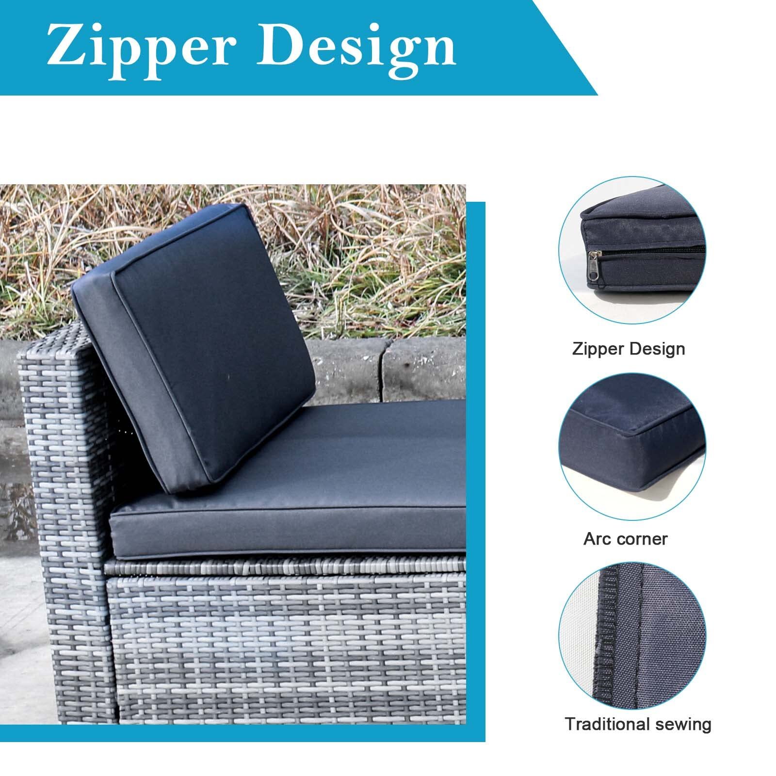 10X Outdoor Patio Furniture Cushion Cover Set Replacement Covers Slipcover