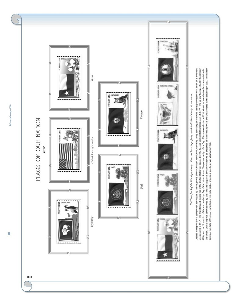 2012 U.S. Commemorative Singles COMPLETE Supplement (White Ace Alternative)