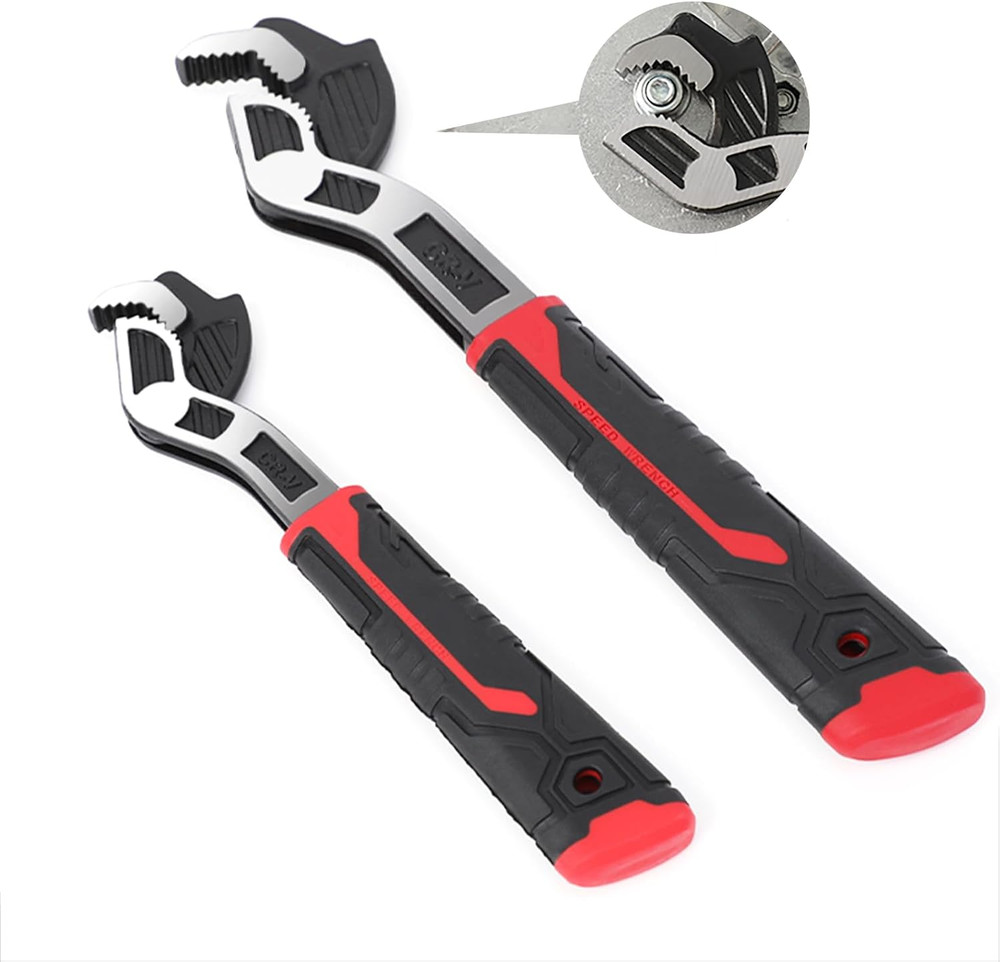 2PCS Adjustable Self-Locking Wrench Set for Pipeline Maintenance 15-35mm