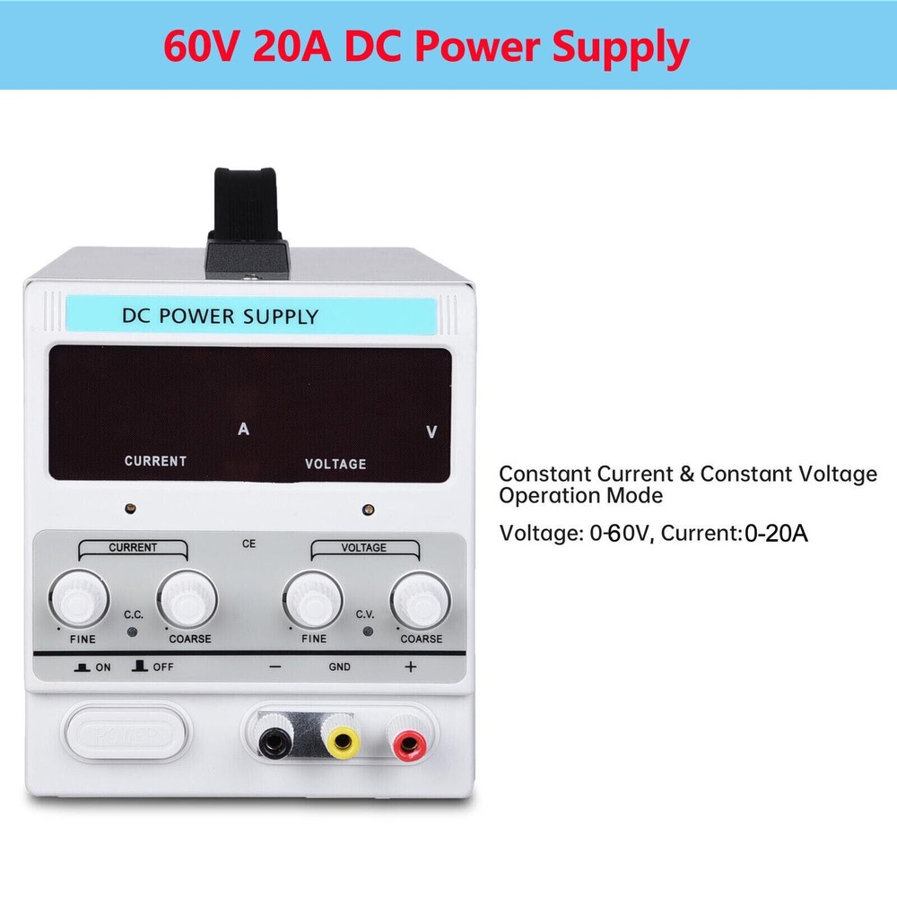 0-60V 0-20A Adjustable DC Power Supply Variable Bench Switching Power Supply