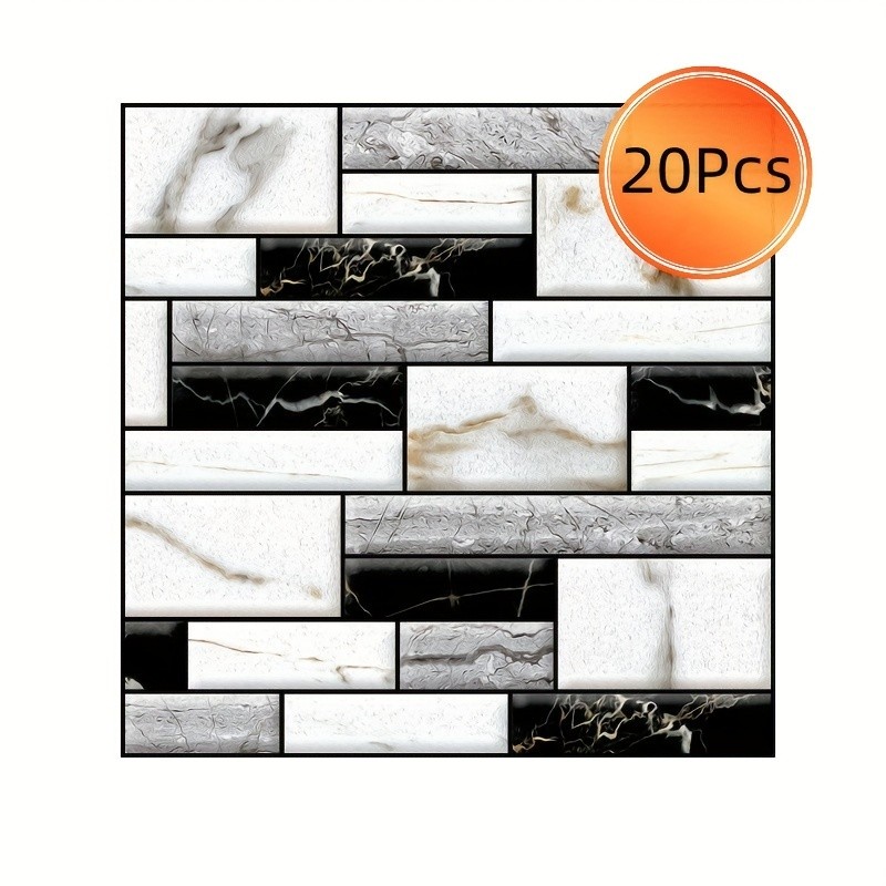 Wall Tile Stickers - Removable for Kitchen/Bathroom Quick Decor