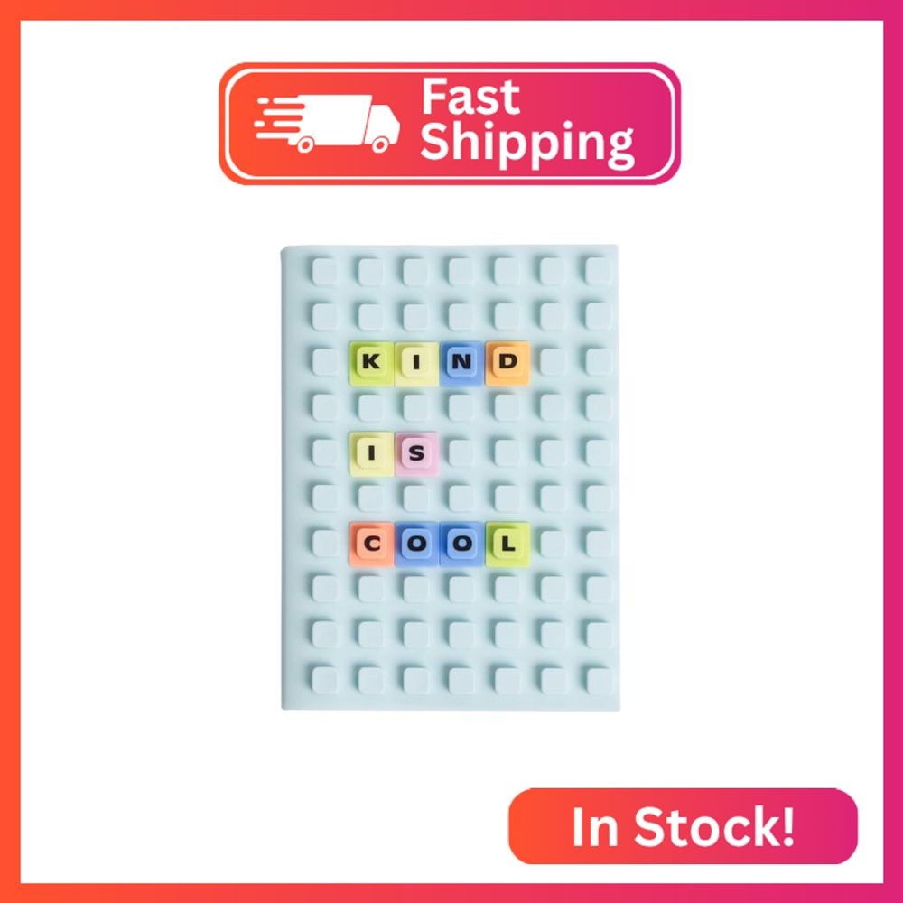 Pearhead Customizable Letterboard Journal with Silicone Cover – Fidget Notebook