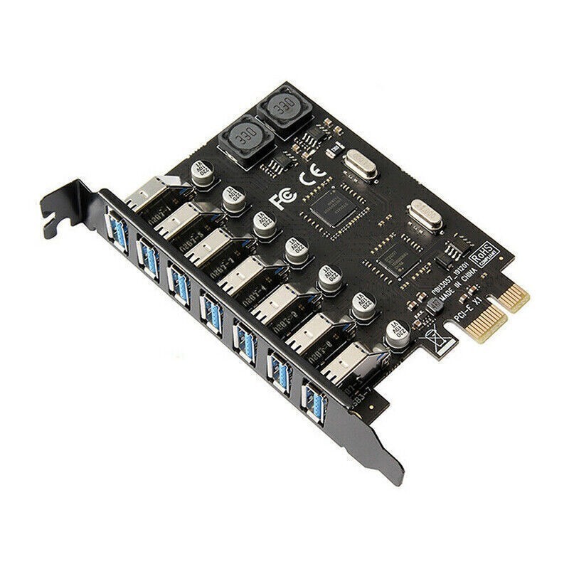 USB3.0 PCI-E Expansion Card Adapter 7 Ports Hub Adapter External Controller