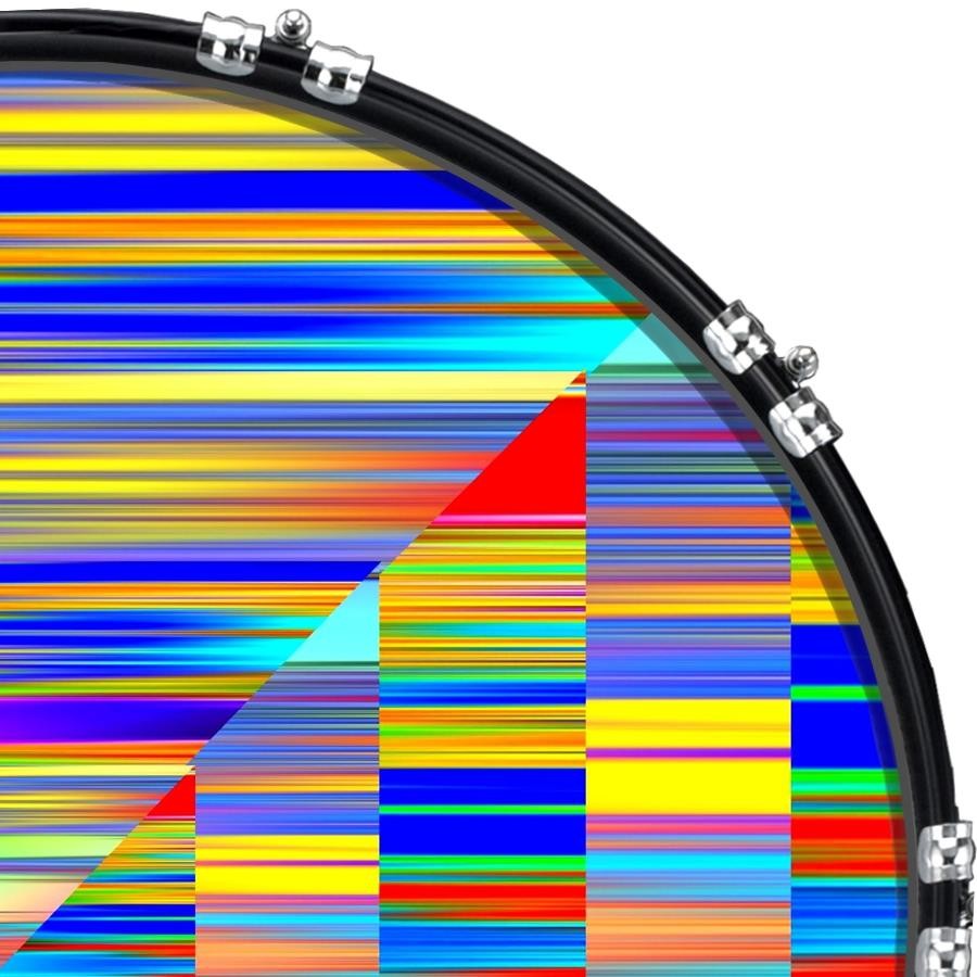 Aquarian 22" Kick Bass Drum Head Graphical Image Front Skin Interference 4