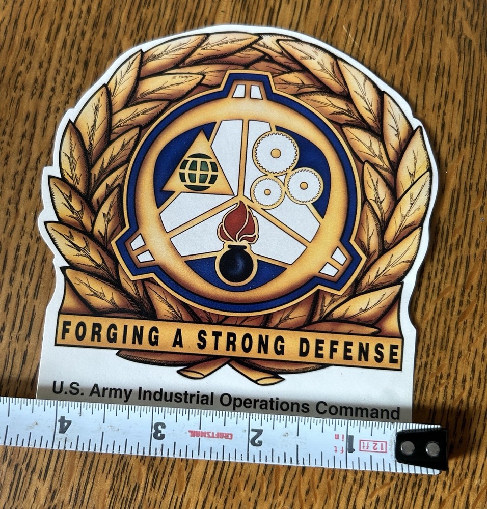 US Army Industrial Operations Command / Forging A Strong Defense Sticker Decal