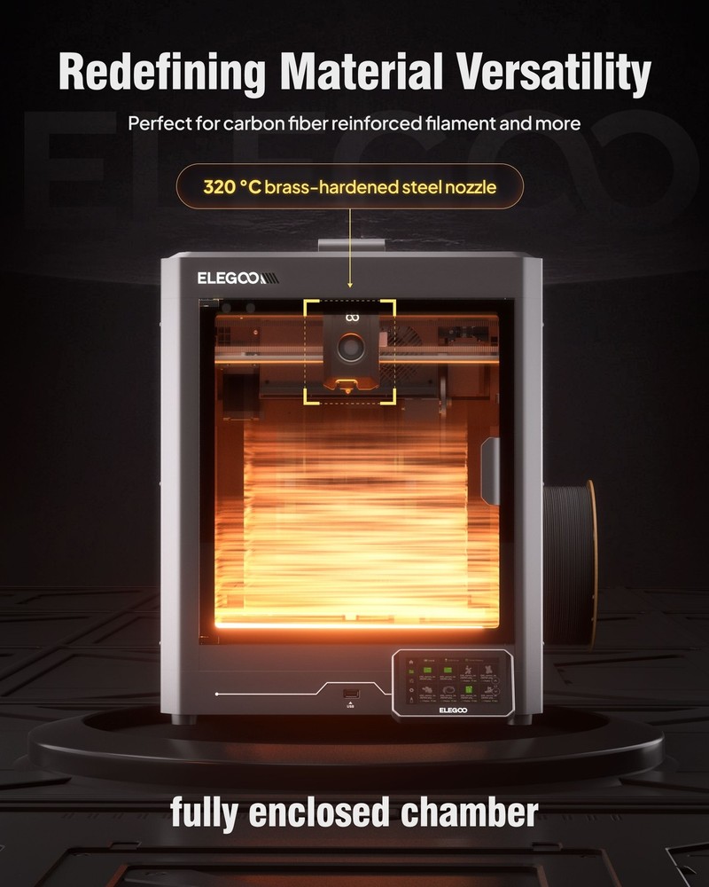 ELEGOO Centauri Carbon 3D Printer 20,000 mm/s² Acceleration High Speed 500 mm/s