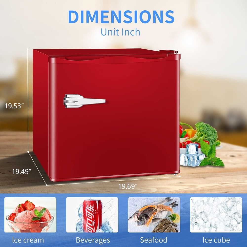 1.2 cu ft Mini Upright Freezer Red