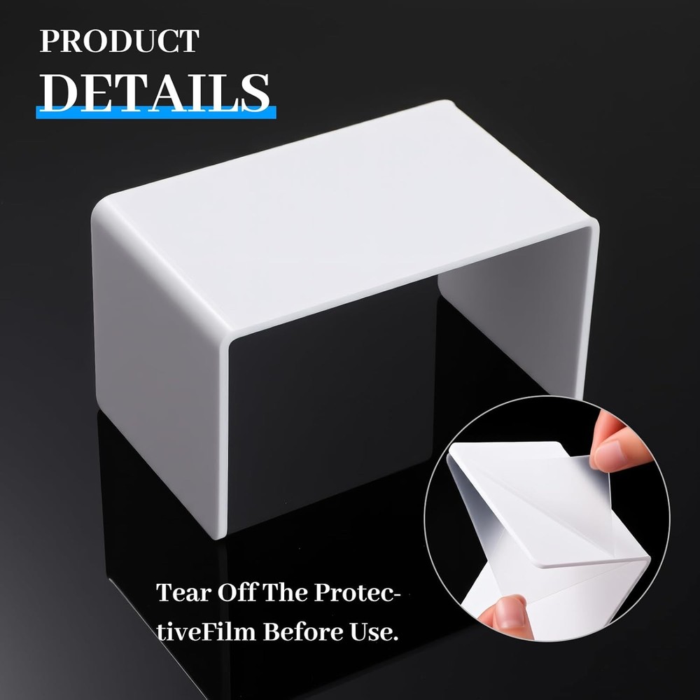 2 Sets Acrylic Display Risers White Small