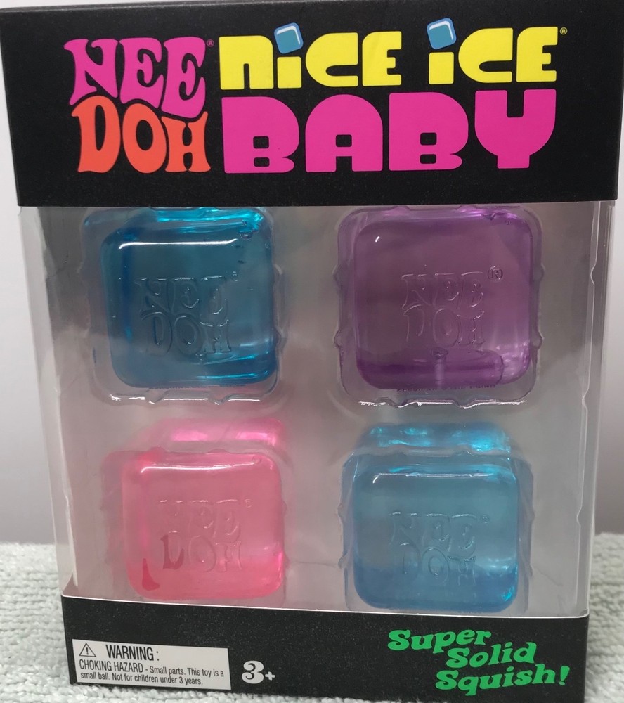 Nee Doh Nice Ice Baby Super Solid Squish NeeDoh 4 Pack New in box