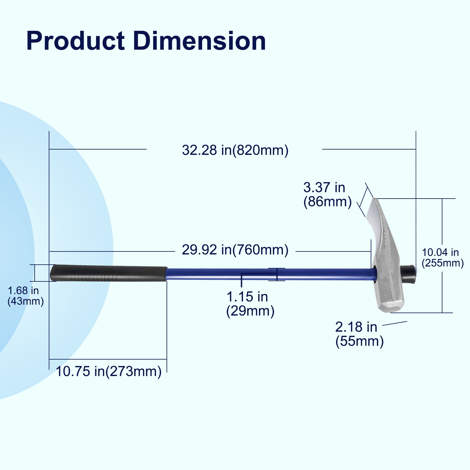 Replace for 35429 32 in Tire Bead Breaker Wedge Tire Hammer for Tire Removal