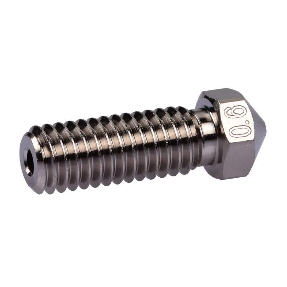 Long M6 Thread Plated Copper Nozzle 0.6 Nonstick High Performance Compatible Wit