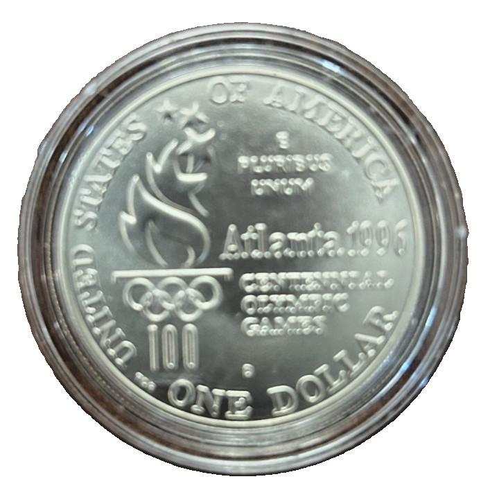 1996 D Paralympics Uncirculated Silver Dollar