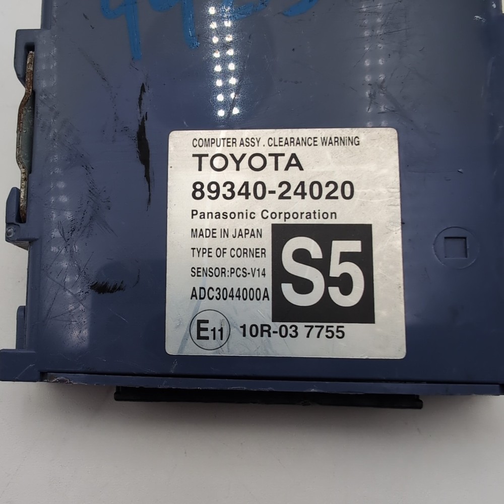 2015 2016 2017 Lexus RC350 Clearance Warning Control Module 89340-24020