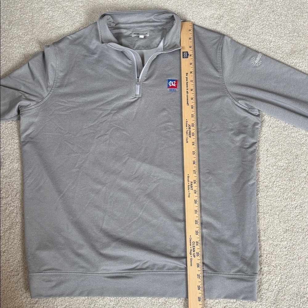 Peter Millar Performance Golf 1/4 Zip Pullover Jacket Gray Men's Size XL