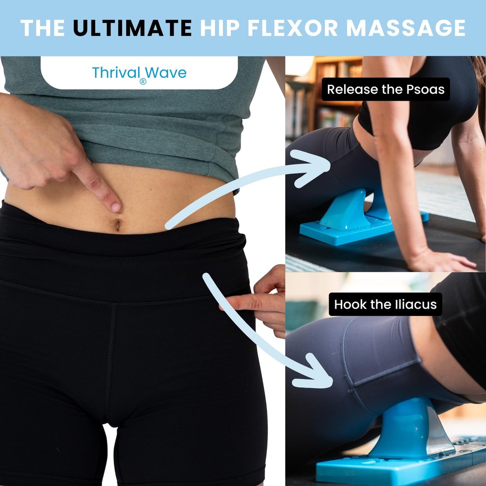 Wave - Fully Adjustable Psoas, Back and Hip Flexor Muscle Release Tool for De...