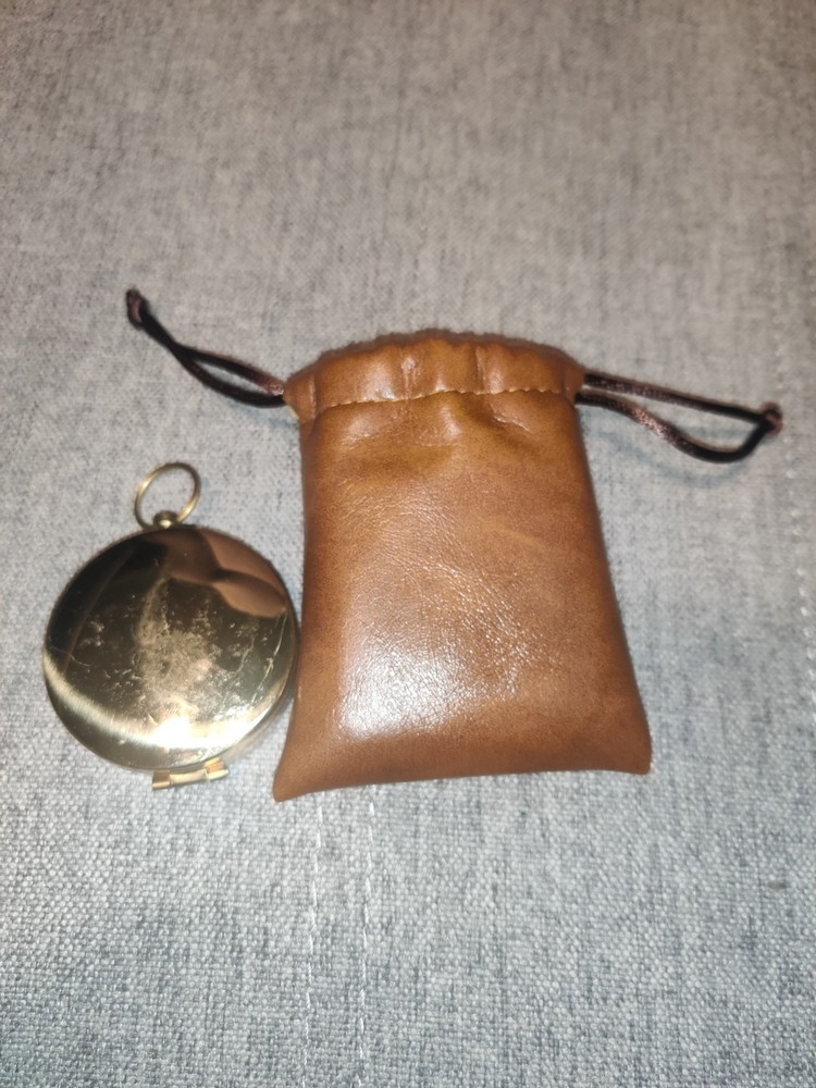 Compass with Bag and Engraving
