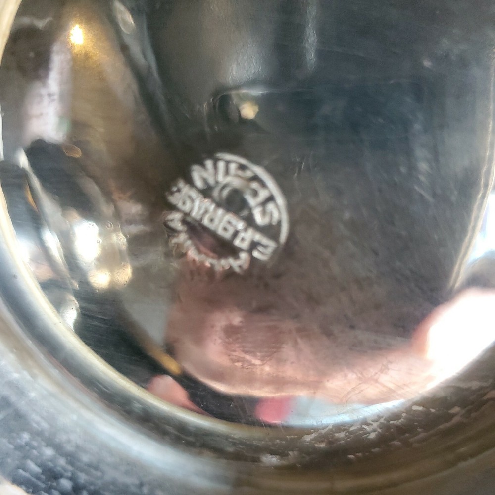 2 Silver Plated Decorative Tea Cup Holder E.P. Brass 4.75"