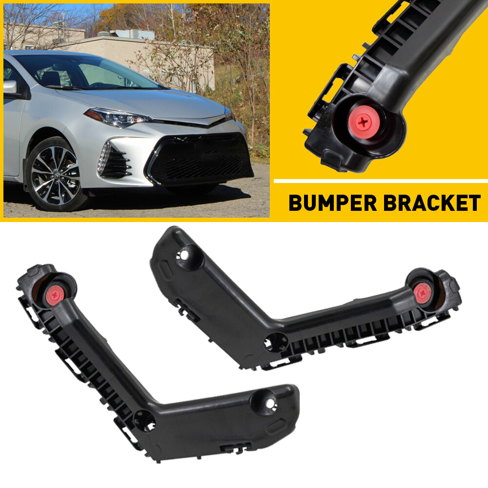 Front Bumper Retainer Bracket Set For 2017 2018 2019 Toyota Corolla Support Pair