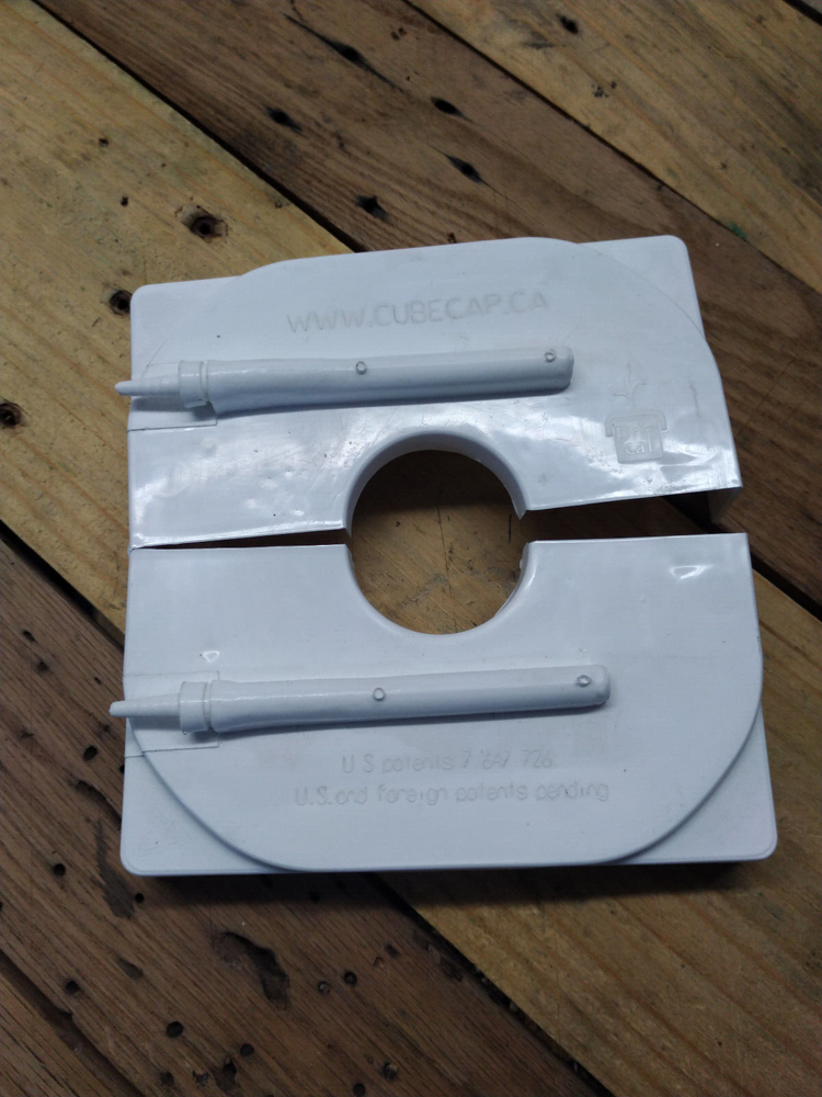 6" Square Drip Cube Cap Hydroponic Top / Cover