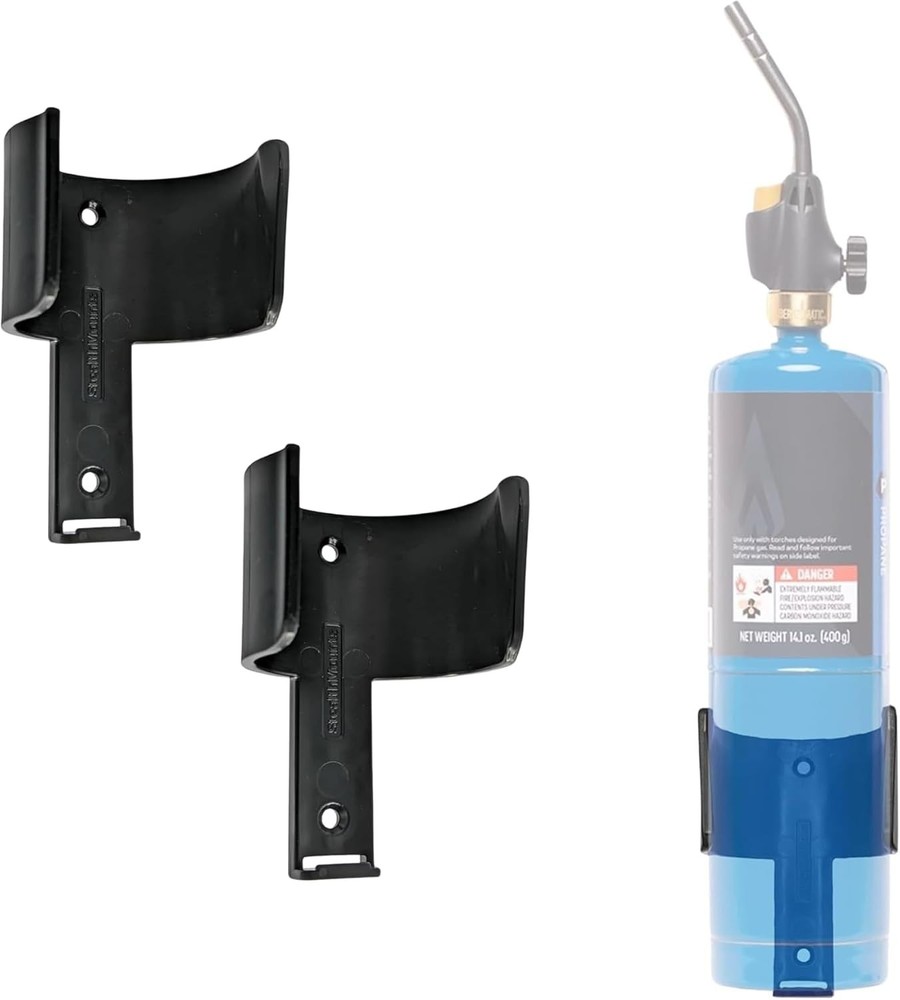 Utility Torch Holder - 2 Pack | Propane Tank Storage Mount for Workshops & Mo...