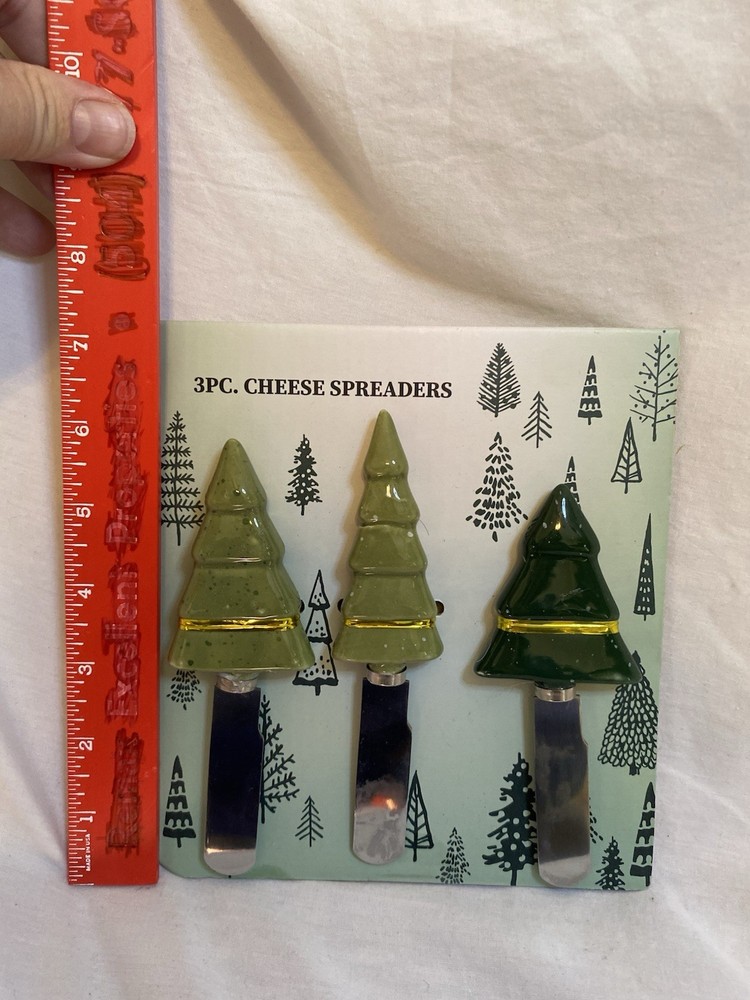 3piece Christmas Tree Cheese Spreader