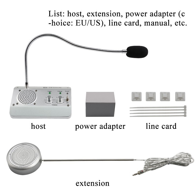 DESHUN DS-1908 Window Intercom System Two-Way Intercom for Bank Counter Office