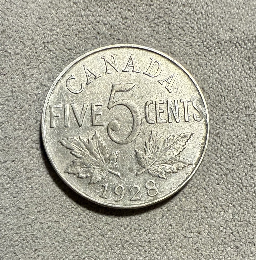 1928 Canada 5 Cent Coin