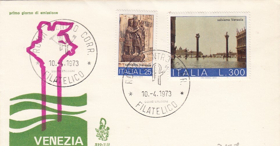 10/4/1973 3 FDC FIRST DAY "SAVE VENICE" (P3424)