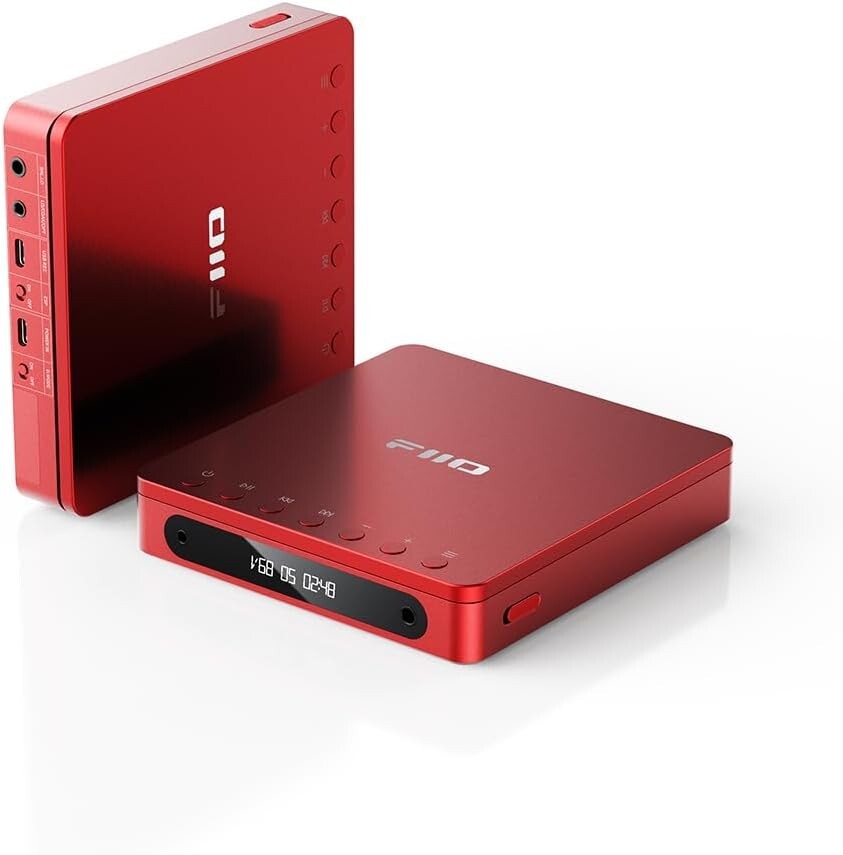 FiiO DM13 Bluetooth Multifunctional Portable Stereo CD Player (Red, Bluetooth)