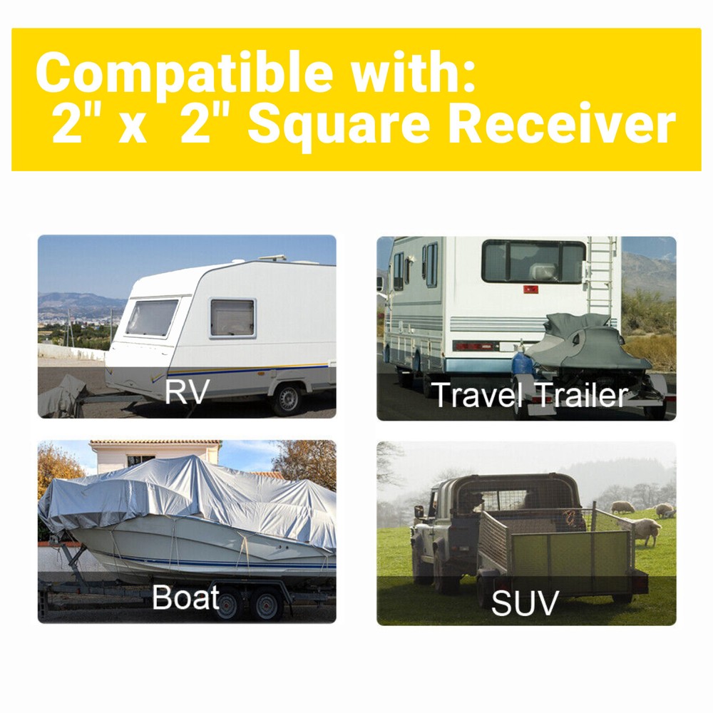 Trailer Hitch Fits 2" Receiver 10" Adjustable Drop Hitch,15000LBS Solid Ball